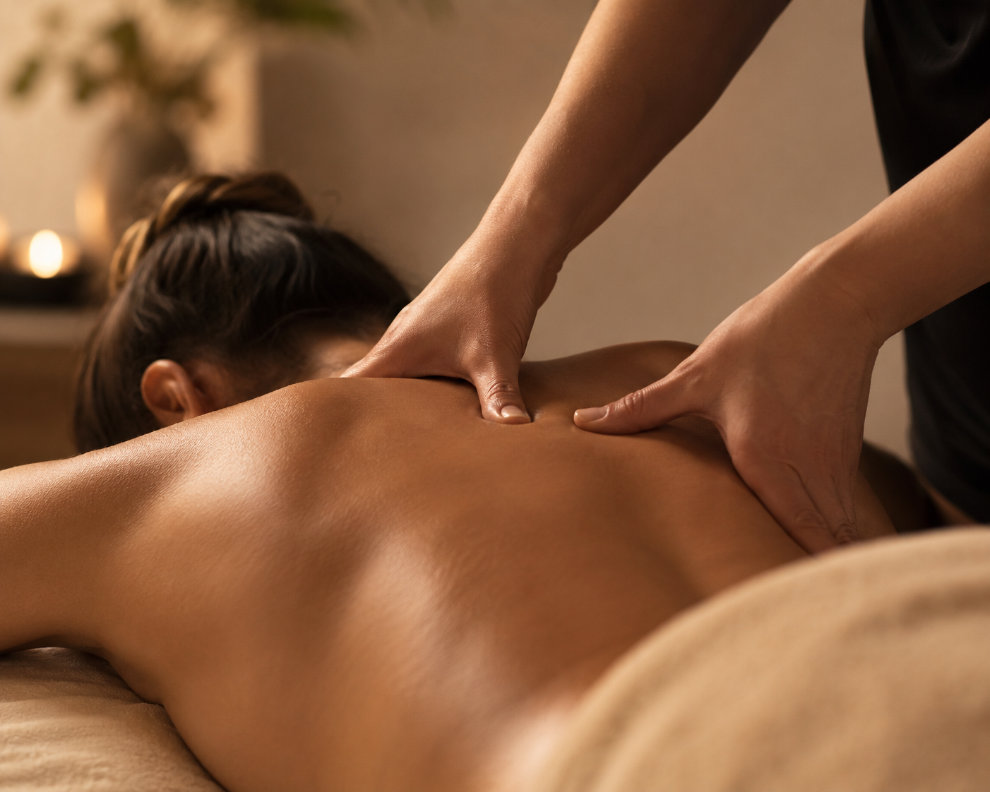 Massage Deep Release du dos, des trapèzes et de la nuque à domicile